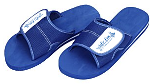 WHFR logo slide flip flop sandals